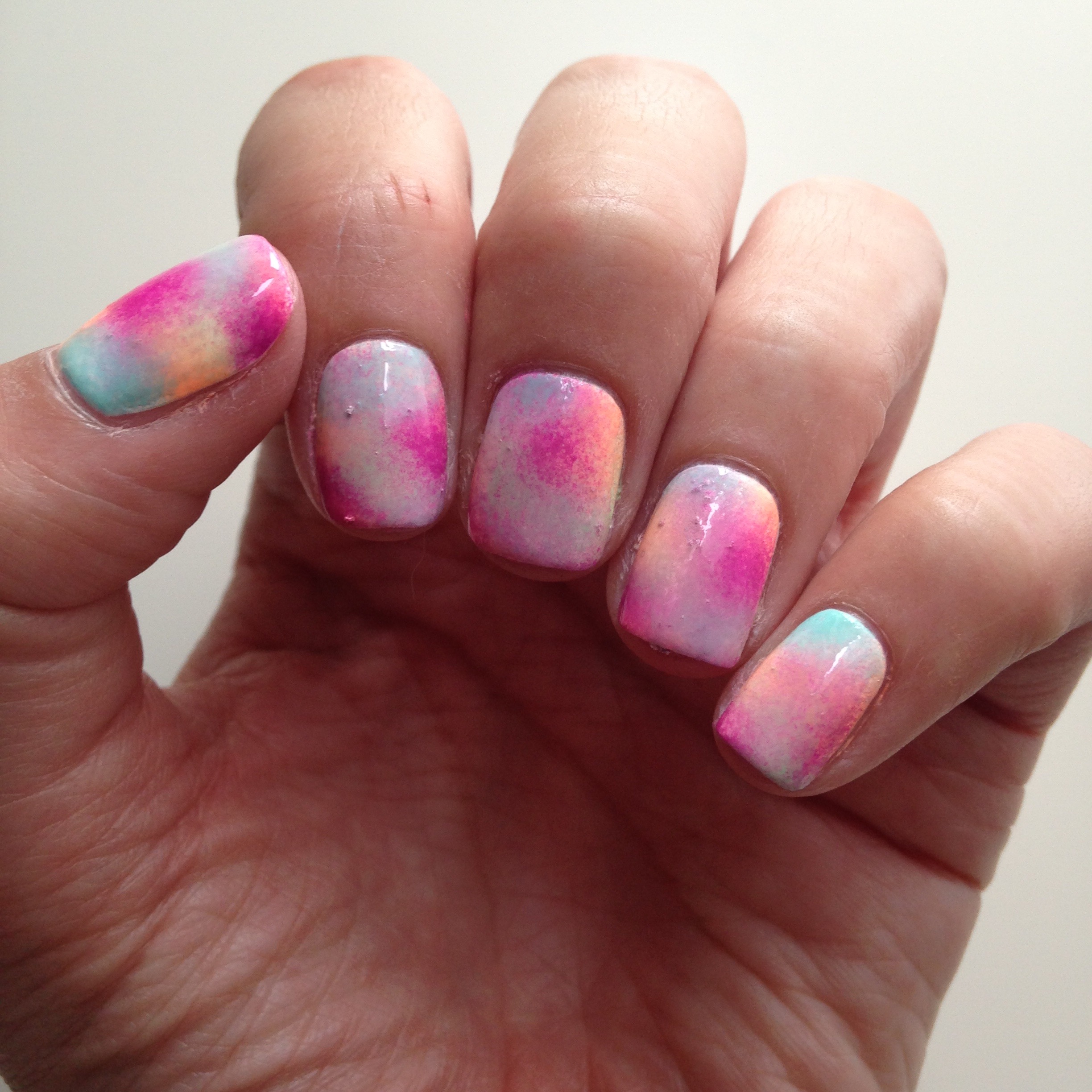 Pastel Rainbow Nails - Cindy's Cute Corner